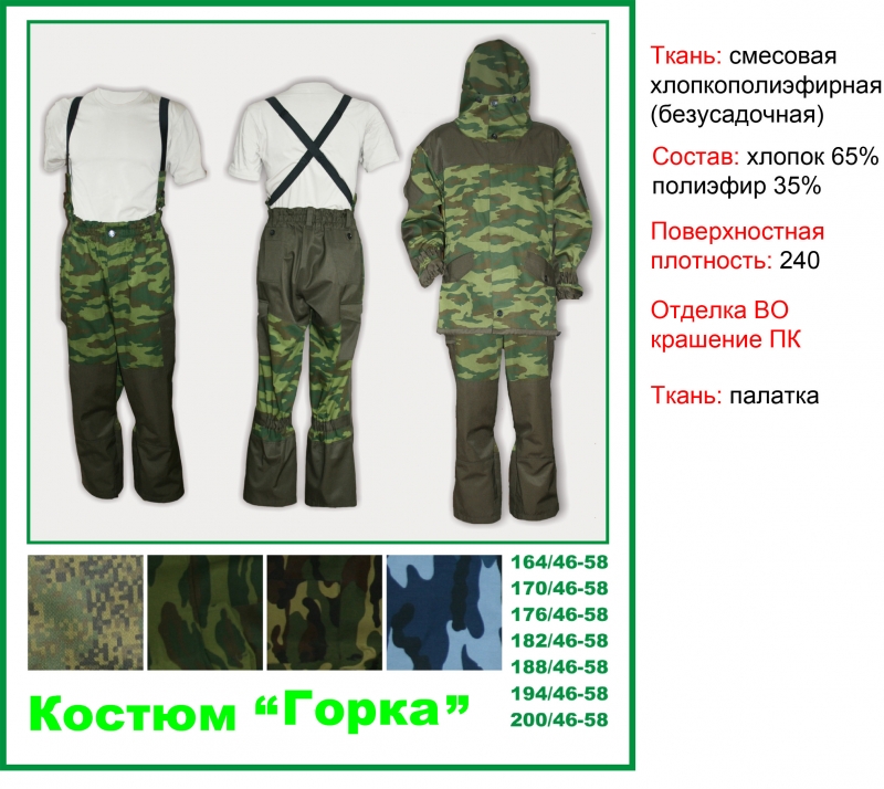 Костюм Горка Оптом Для охоты и рыбалки