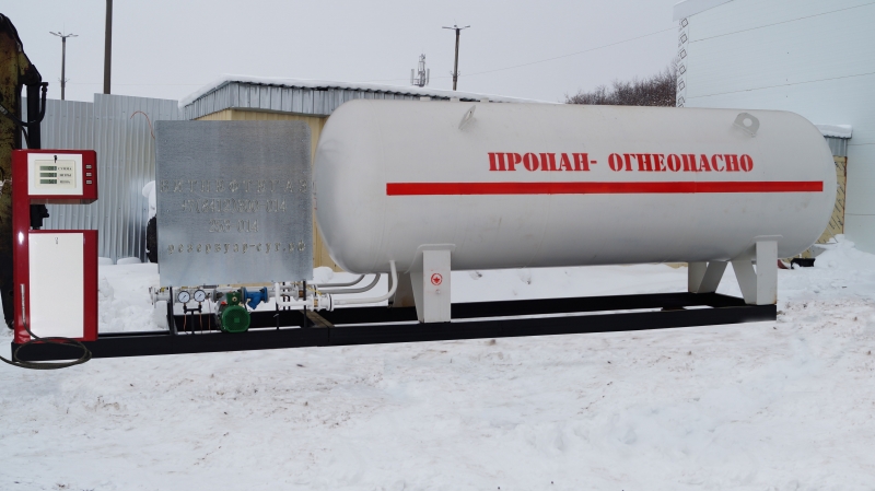 Заправка АГЗС объемом 8 м3
