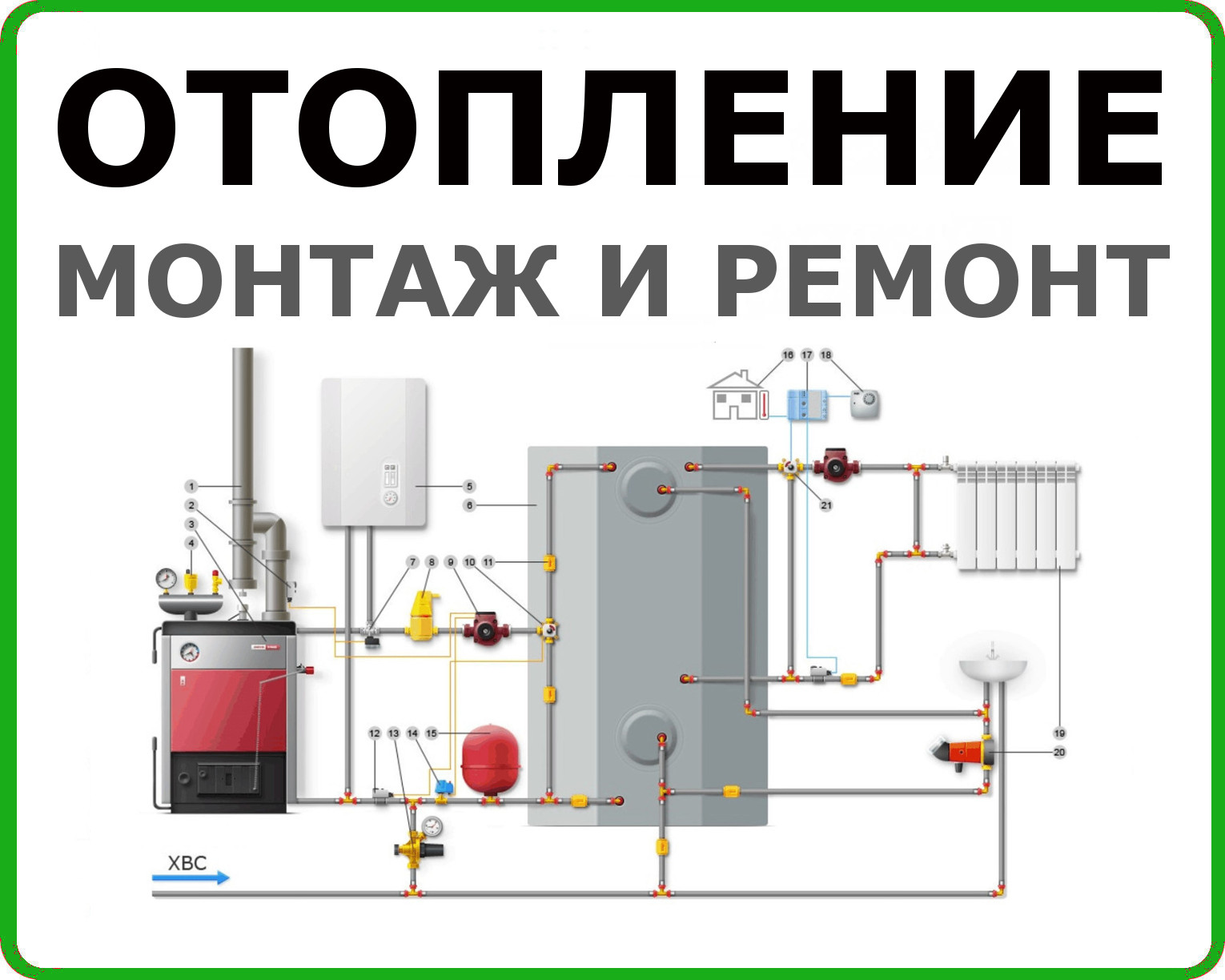 Отопление в Сходне, Зеленограде, Химках и вокруг