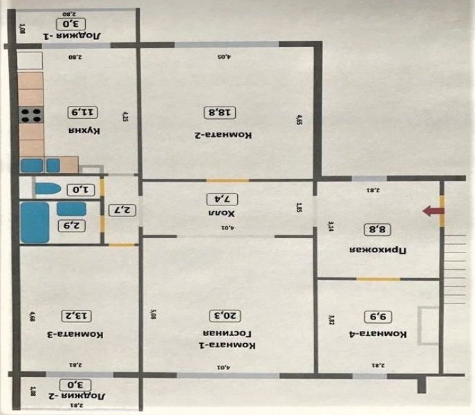Шикарнейшая квартира в 7 минутах пешком от метро Озерная.