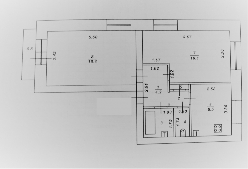 2-к квартира, 54 м2, 34 эт.