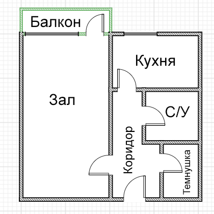 1-к квартира 24 м178 45 эт.