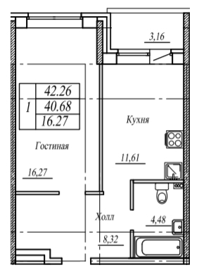 Продам 1-к квартиру в хорошем доме.