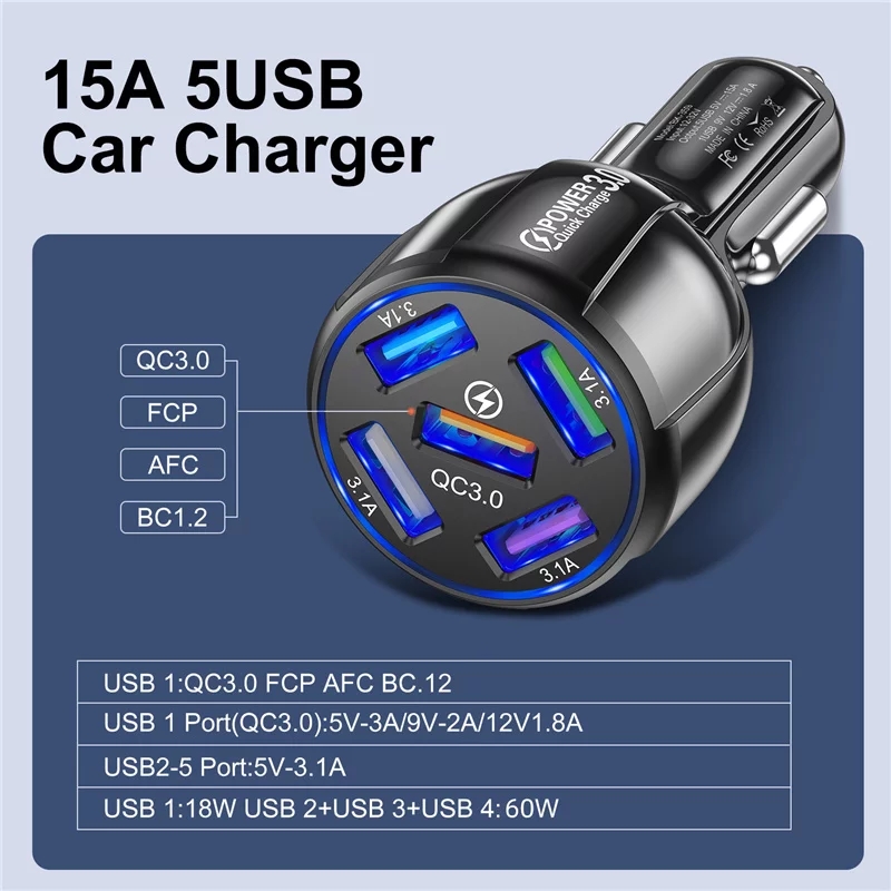 ЗУ QC 3.0 в прикуриватель авто