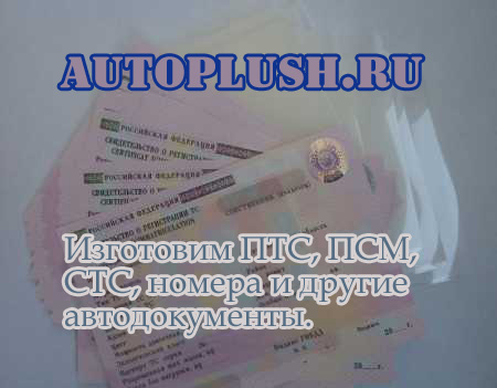 Документы авто на оригинальных бланках - ПТС, СТС, ПСМ, ГРЗ, ОСАГО