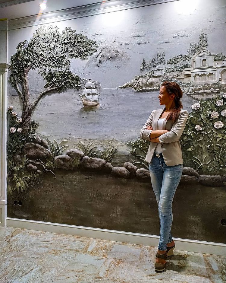 Барельеф лепнина, роспись стен, декоративная штукатурка