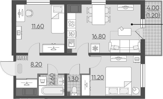 Продается 3-комн. квартира, все комнаты изолированные.