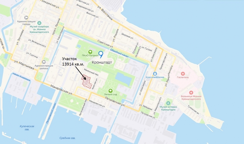 Продажа земельного участка в центре города.
