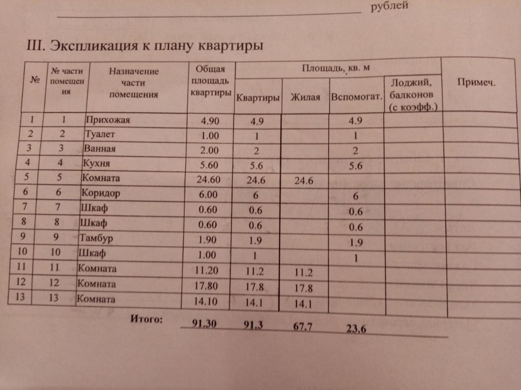 Продается 4-комнатная квартира.