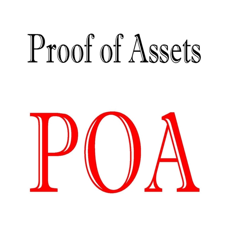 Подтверждение активов Proof of Assets - POA для обеспечения контрактов