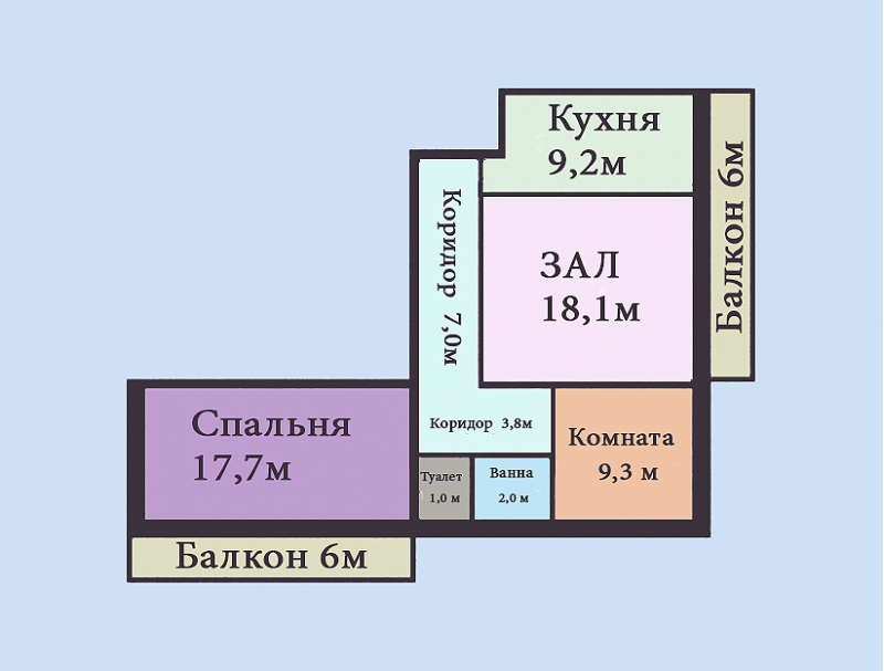 Продам 3-х комнатную квартиру 70 кв.м