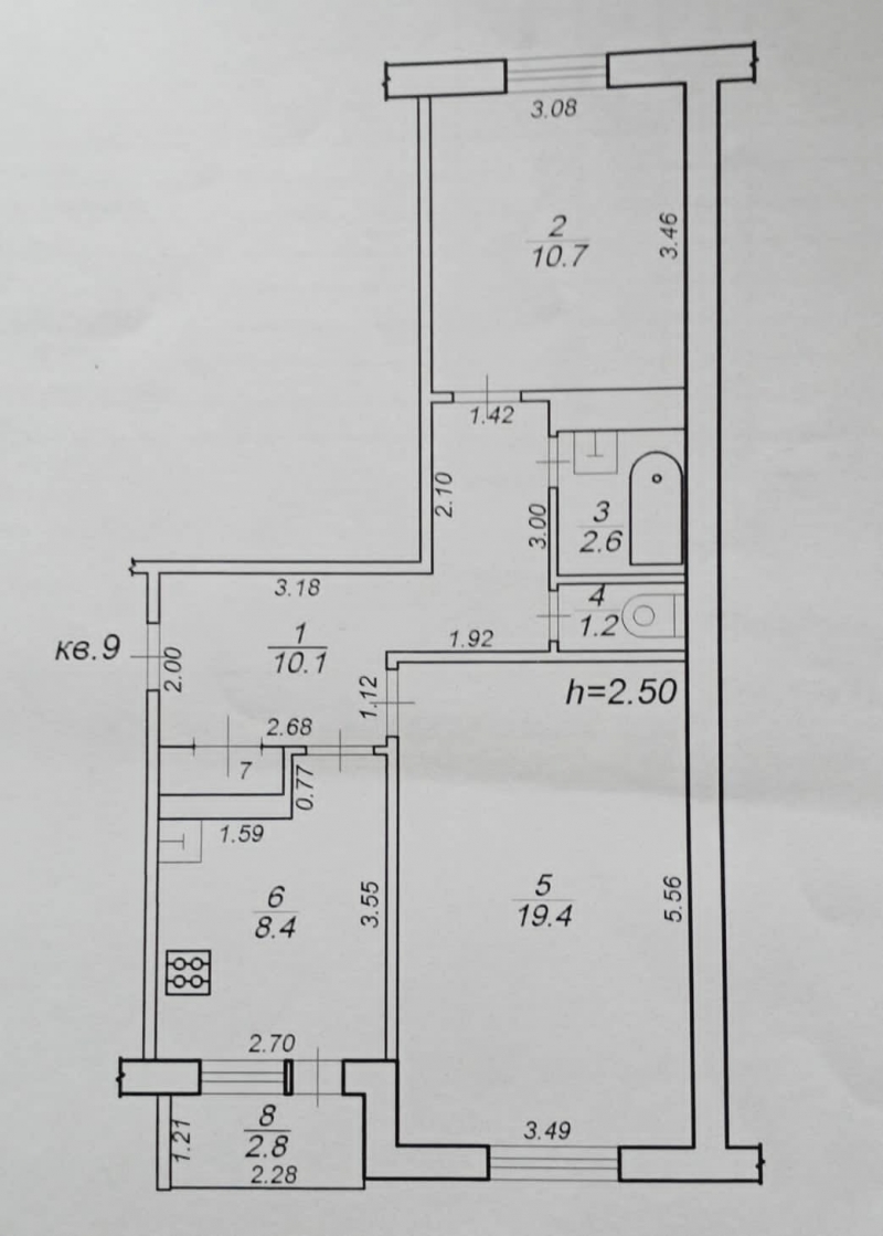 Продам 2-х комнатную квартиру