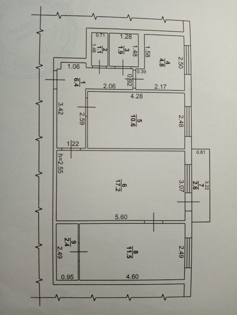 Продам Квартиру вторичка, 3комнаты, 25, г.Петровск - военный городок