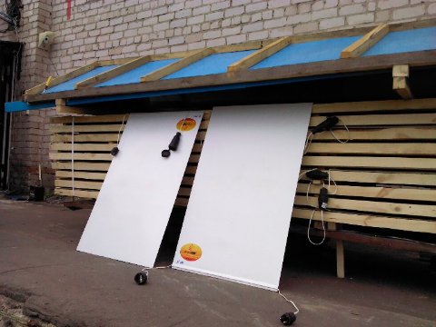 Бескамерная сушилка для древесины