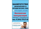 Юридическая помощь при проведении банкротства