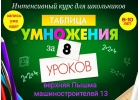 Таблица умножения